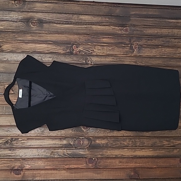 Calvin Klein Black Sheath Dress - Size 6 - Picture 1 of 3